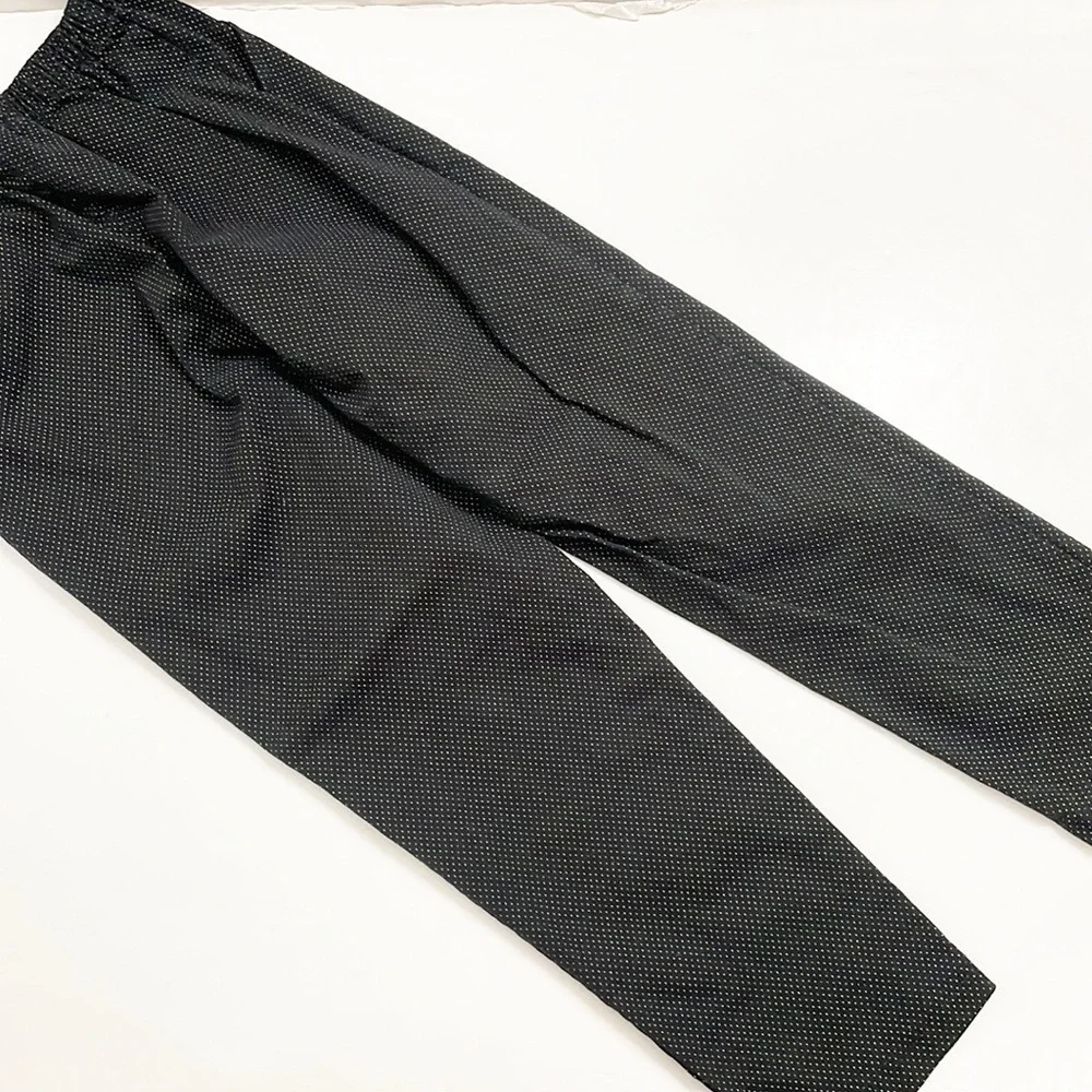 Croft & Barrow black micro dot print cropped ankle pants
